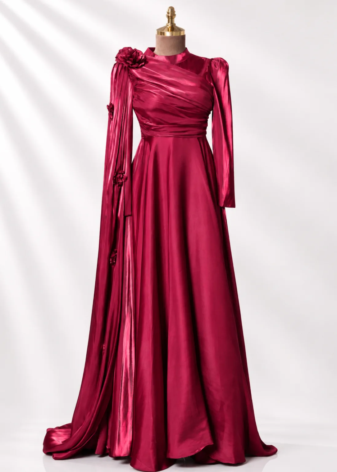 Crimson Rosette Gown 