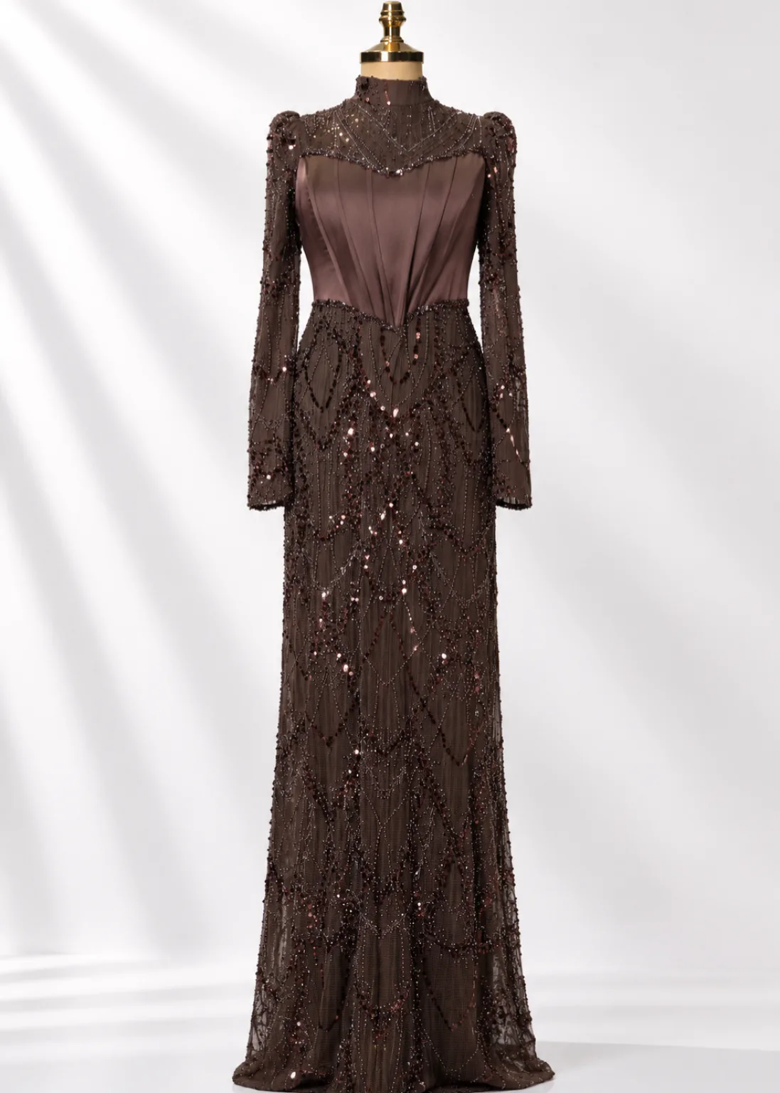 The Mocha Éclat Gown 