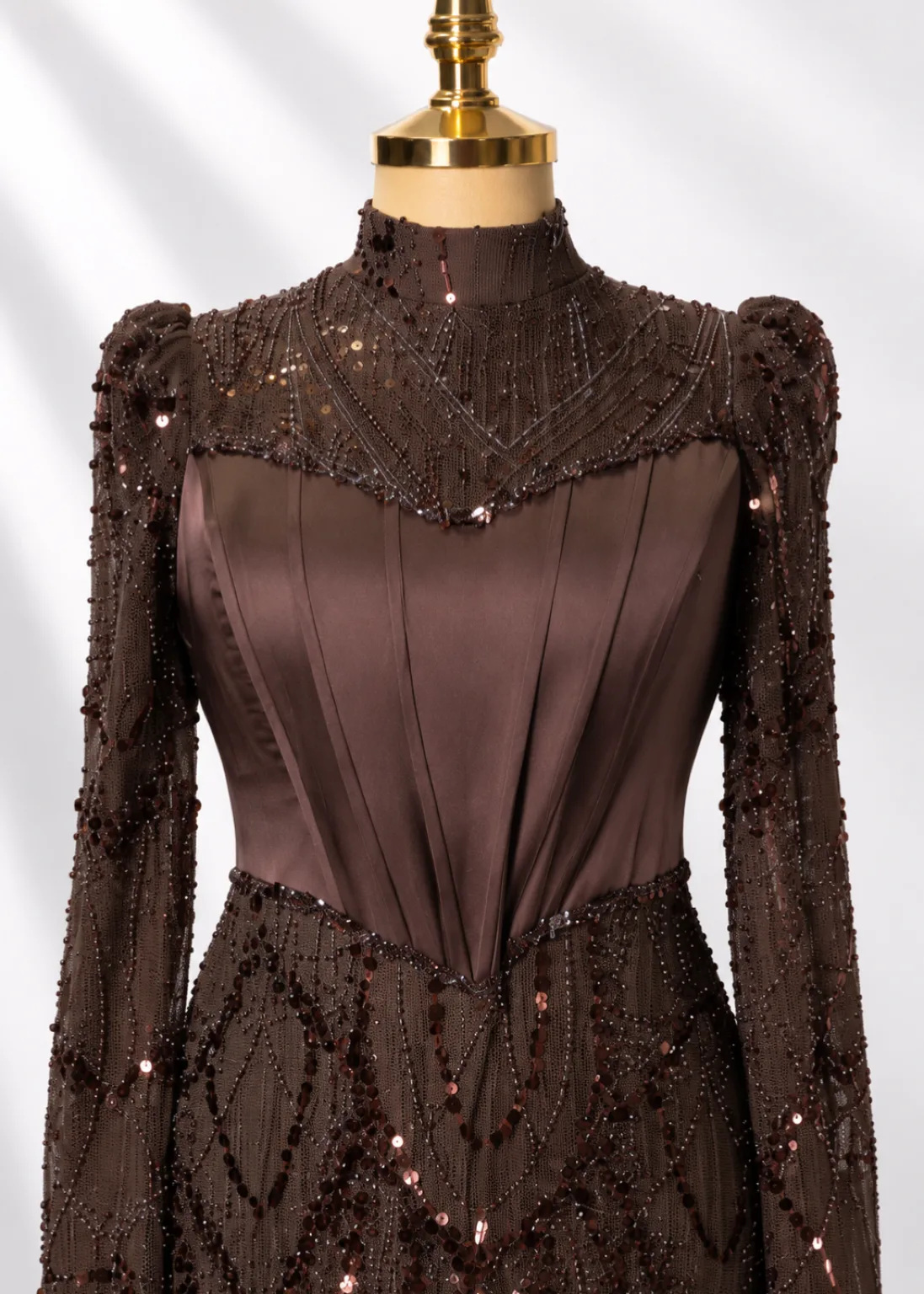 The Mocha Éclat Gown 